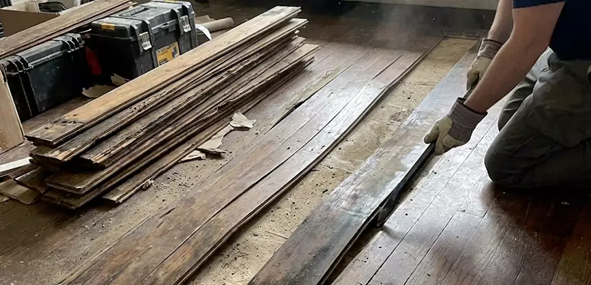 Wood Veneer Water Damage Repair Palmer Lake